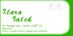 klara valek business card